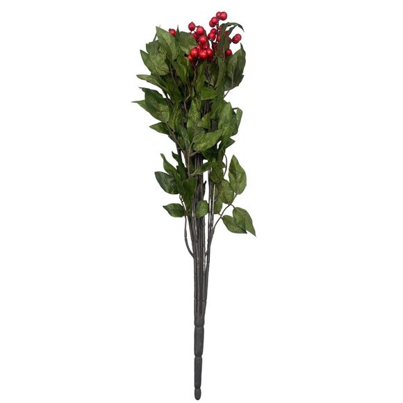 Christmas artificial decor holly branches holly berries crafts 24" long READ - Picture 1 of 5